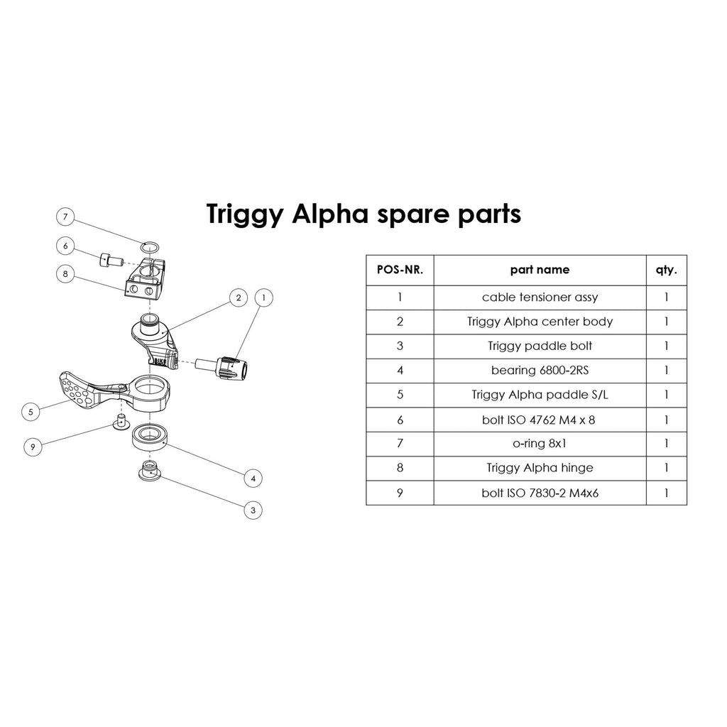 Bike Yoke Triggy Alpha Short seatpost remote lever