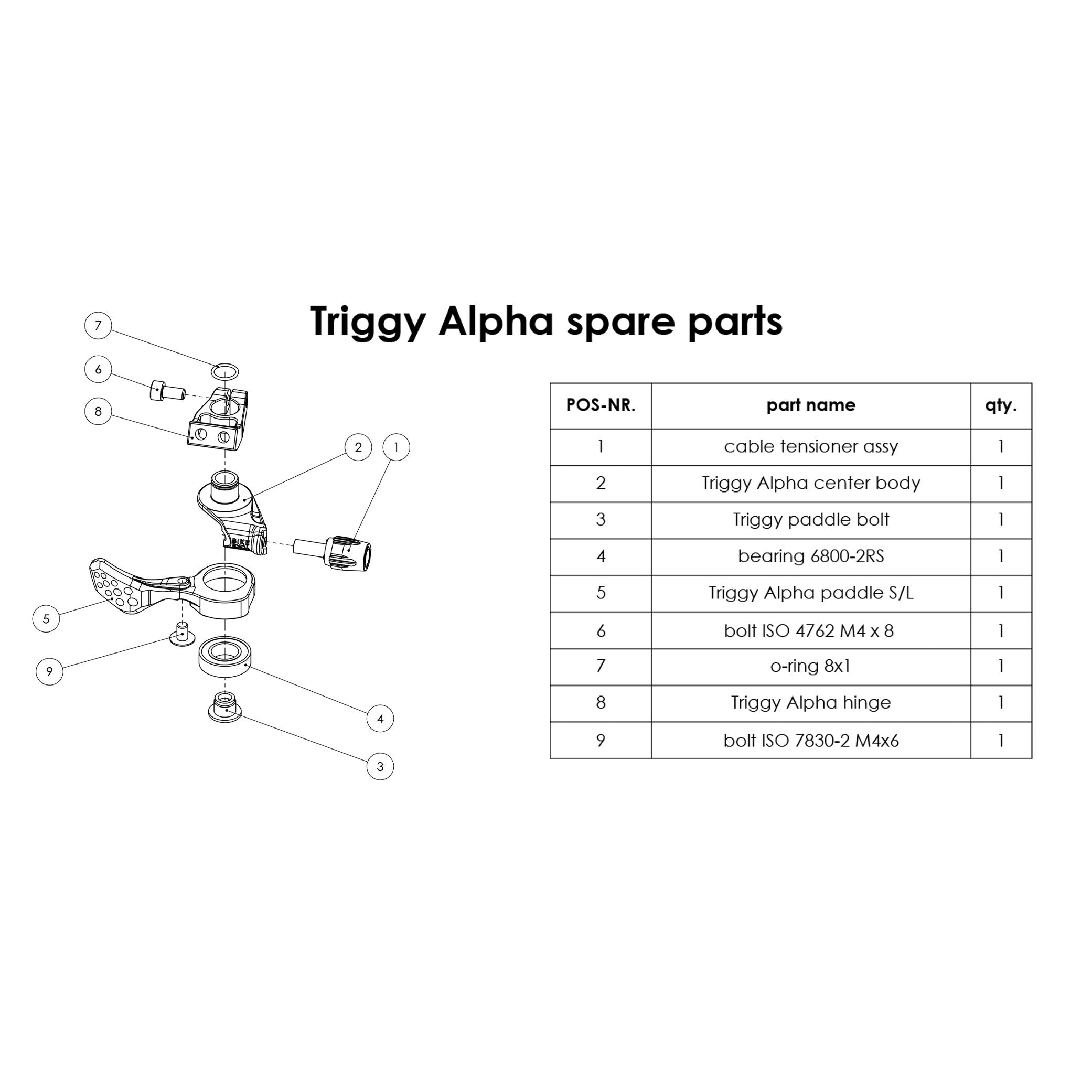 Bike Yoke Triggy Alpha Long seatpost remote lever