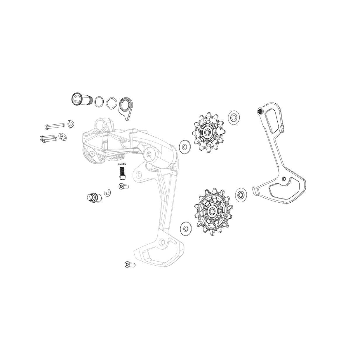 Sram Rival XPLR AXS E1 rear derailleur inner cage