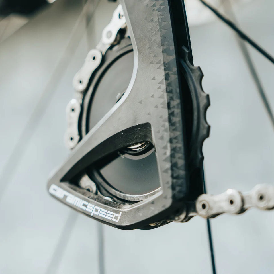 Ceramicspeed Oversized OSPW RS Alpha Campagnolo Niro Special Edition rear derailleur cage and pulley