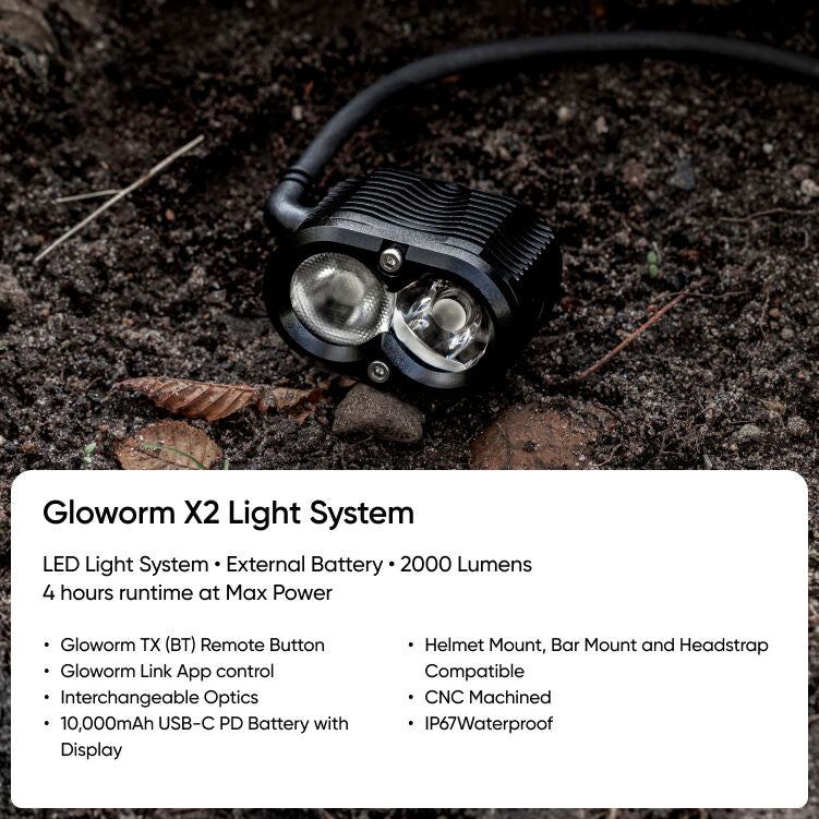 Gloworm X2 Adventure Lightset G2.1 front light